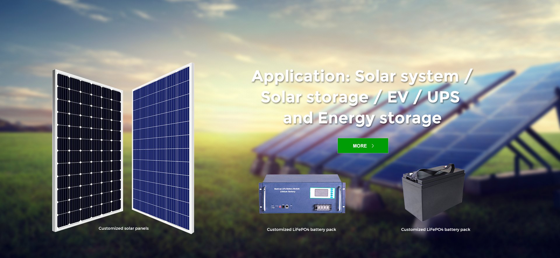 Solar system / Solar storage / EV / UPS and Energy storage