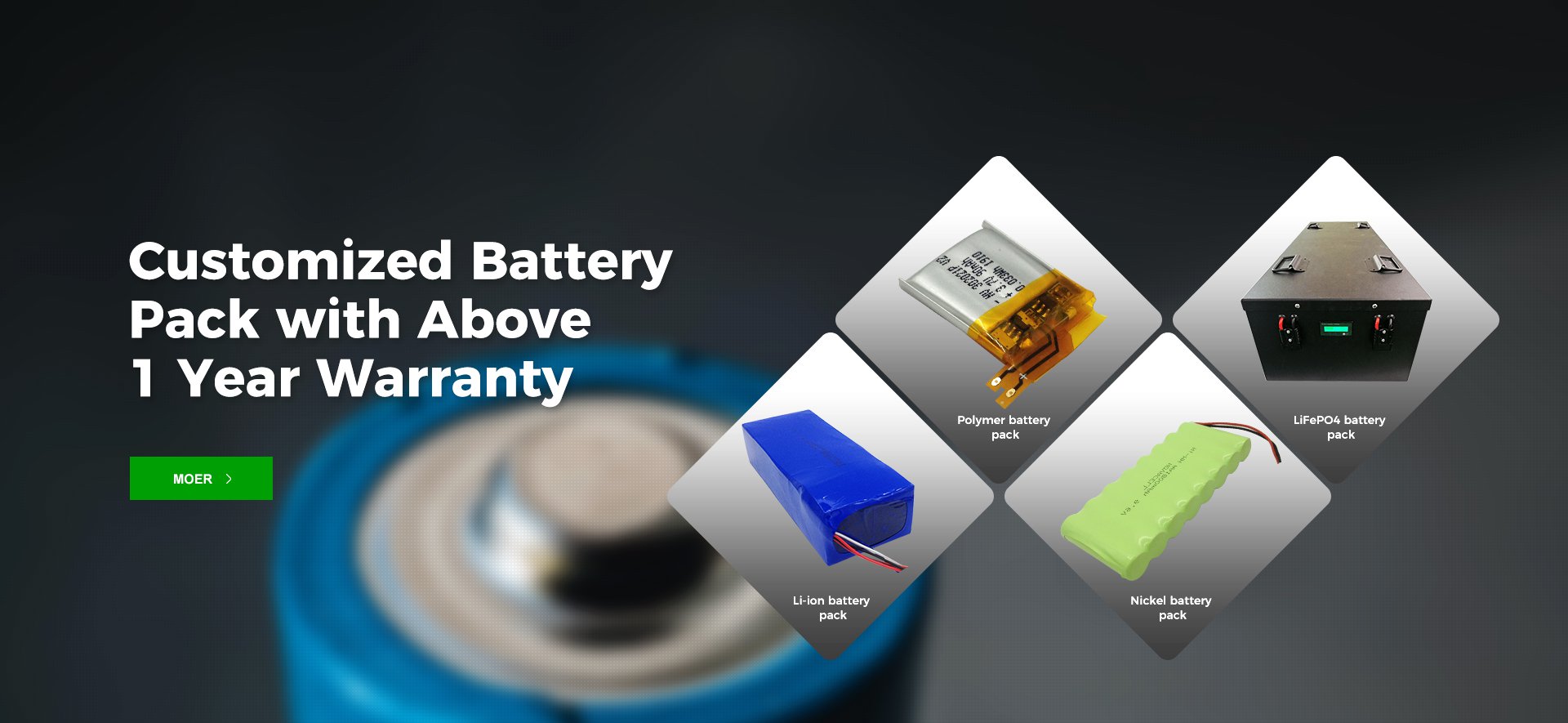 Customized Battery Pack with Above 1Year Warranty